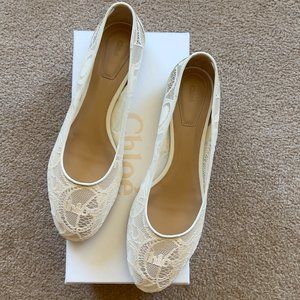 Chloe Lauren Lace Ballet Flats